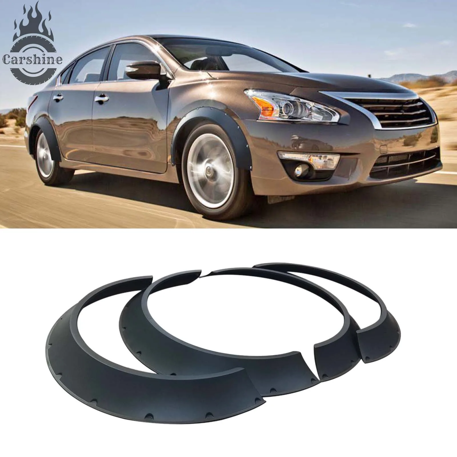 

Комплект расширителей колесных арок (фендеров) Bomm, 4 шт., черные, для Nissan Altima