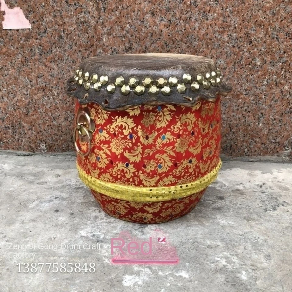 8 Inch High Quality Professional Chinese Drum Dragon and Lion Dance Wood Good Sound Traditional Musical Instrument