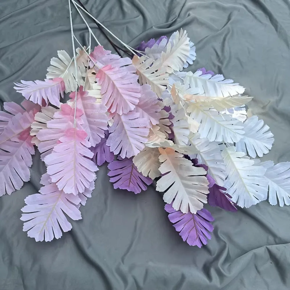 20pcs Artificial High-quality Leaves, Colorful Wedding Decoration Single-stem Leaves, Suitable for Family Event Decoration