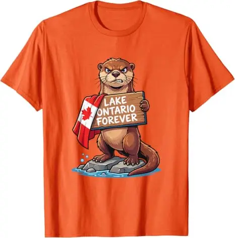 Lake Ontario Forever Otter Animals Flag Lustiges Anti-Lake-America T-Shirt Y2k Pro Lake Ontario Beaver Grafik-T-Shirt für Männer Jungen – Detail 29