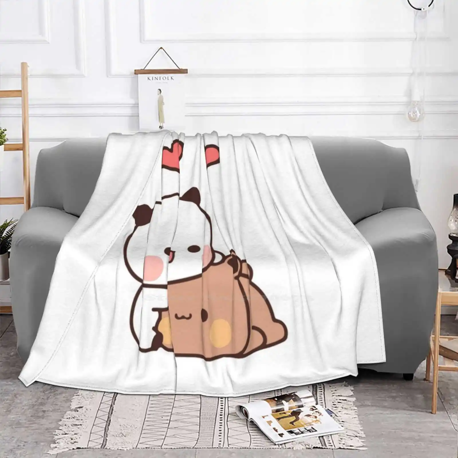 Hugs Love | Panda Bear Best Selling Room Household Flannel Blanket Bubu Dudu Bubu And Dudu Cuddle Animals Funny Baby Bears Baby