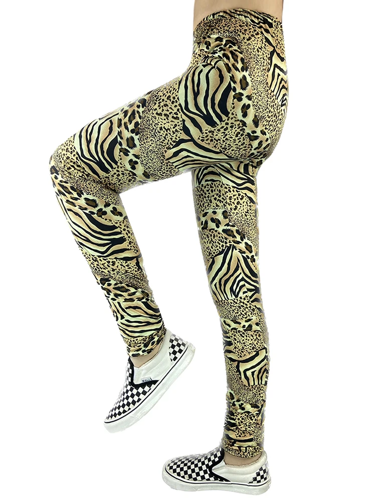 YGYEEG New Elastic Spliced Pushup Legging Sexy Leopard Printed Women Soft Elastic High Waist Pants Yoga Fitness Female Clothing