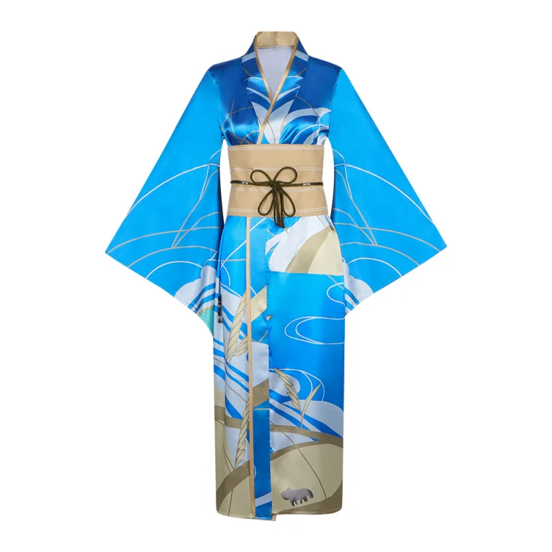 Catálogo Eléctrico del Siglo XX, Disfraces de Cosplay de Momokawa Inako, Vestido Kimono Azul Sparks of Tomorrow, Trajes de Fiesta de Halloween para Mujer