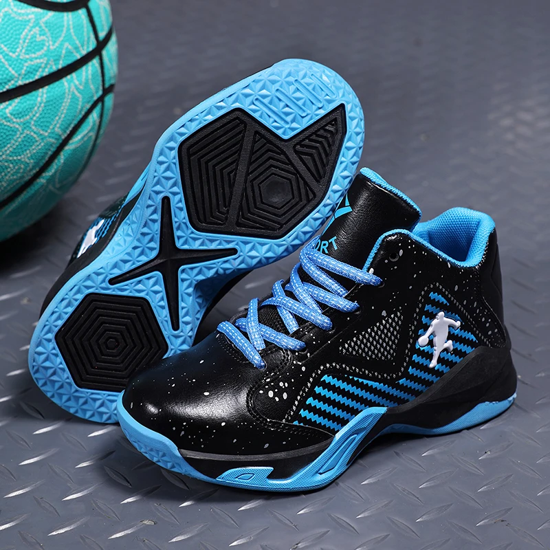 

Children‘s Breathable Basketball Shoes Boys Girls Non-slip Basketball Sports Training Shoes Outdoor Lace-up Jogging Sneakers
