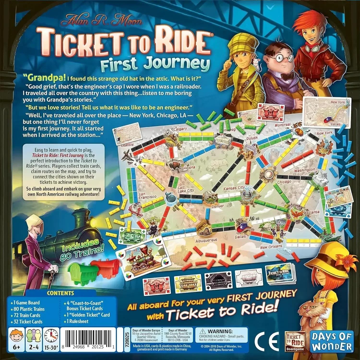 Ticket to Ride First Journey Board Game  English Family Multiplayer Friends Party Play Cards Game Plot Collection Toys Gifts