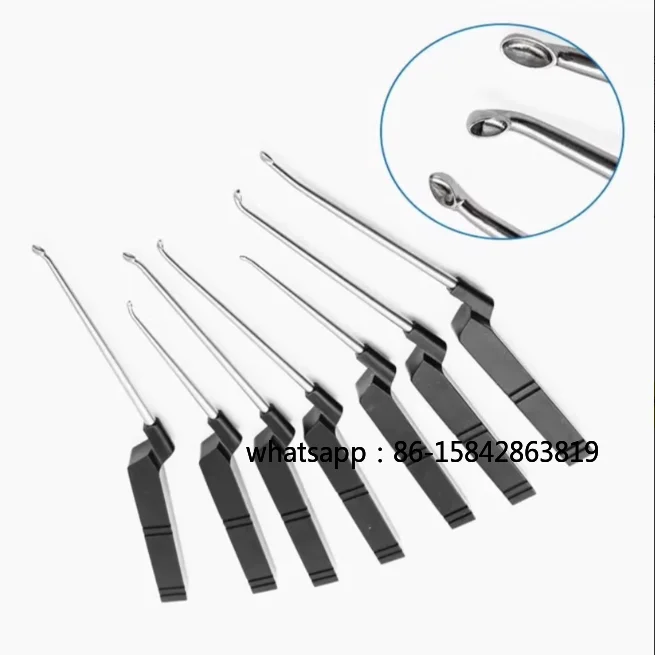 Surgical Instruments, Bone Scraping Spoon, Gun Handle, Silicone Handle Spoon, Cervical Spine Scraping Spoon