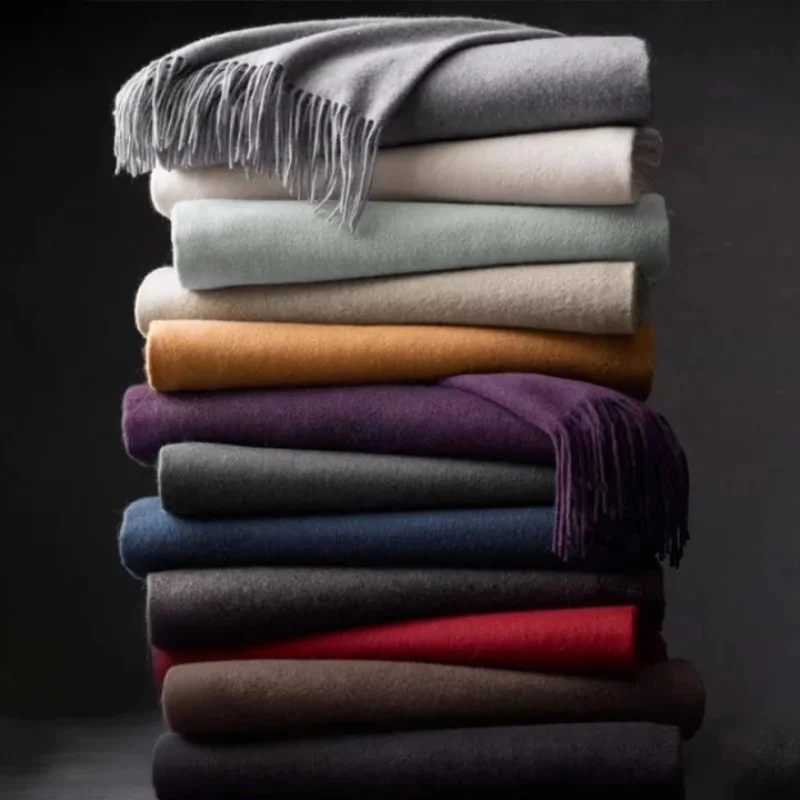 Nueva bufanda de invierno para mujer, bufandas largas y cálidas de Cachemira, Hijab, chal liso para mujer, Pashmina femenina, pañuelos para la cabeza