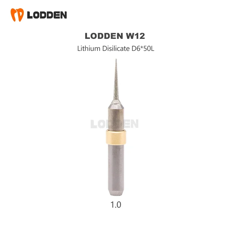 Afbeelding 6: Lodden W12 Tandheelkundige freesboren Slijpen PMMA/Metaal/Lithiumdisilicaat D6 Schacht 50 mm Lengte 0,6/1,0/2,0/2,5 mm Lodden Aardbei