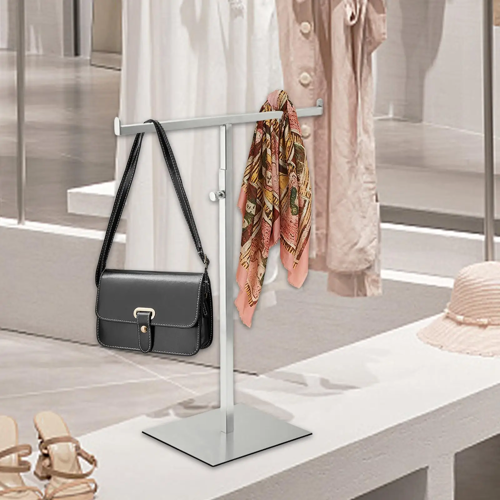 

Подставка для сумочек, держатель для ювелирных изделий, подставка, полка, регулируемая Т-образная форма, эстетический органайзер для ожерелья, стойка для модных аксессуаров