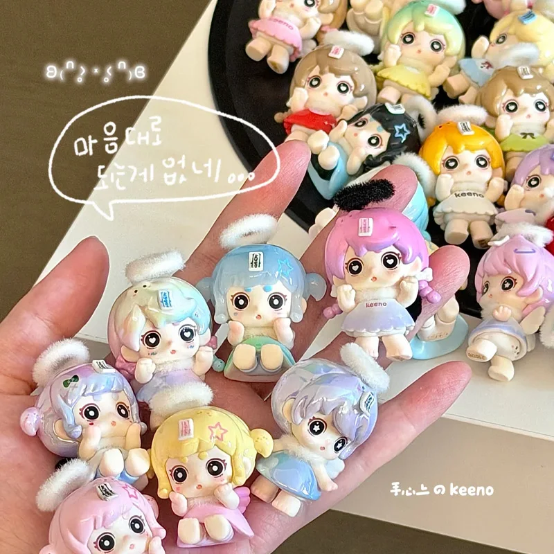 

Keeno Blind Box Blind Bag Ghost Little Angel Cute Mini Trendy Collectible Toy Figure Desktop Ornament Collectors Birthday Gift