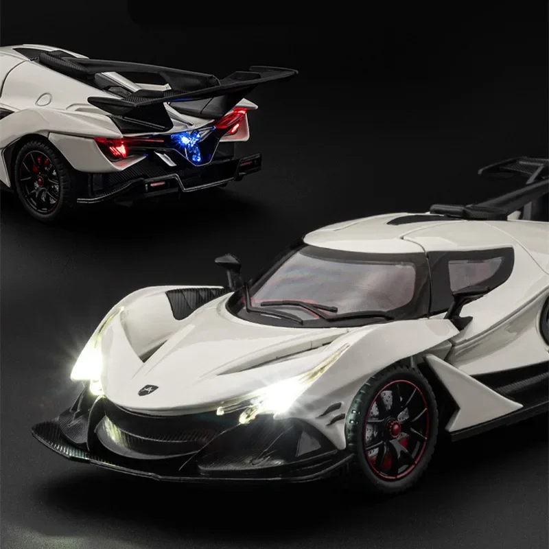 1:24 Apollo IE Intensa Emozione Alloy Sports Car Model Diecast Metal Racing Super Car Model Simulation Sound Light Kids Toy Gift