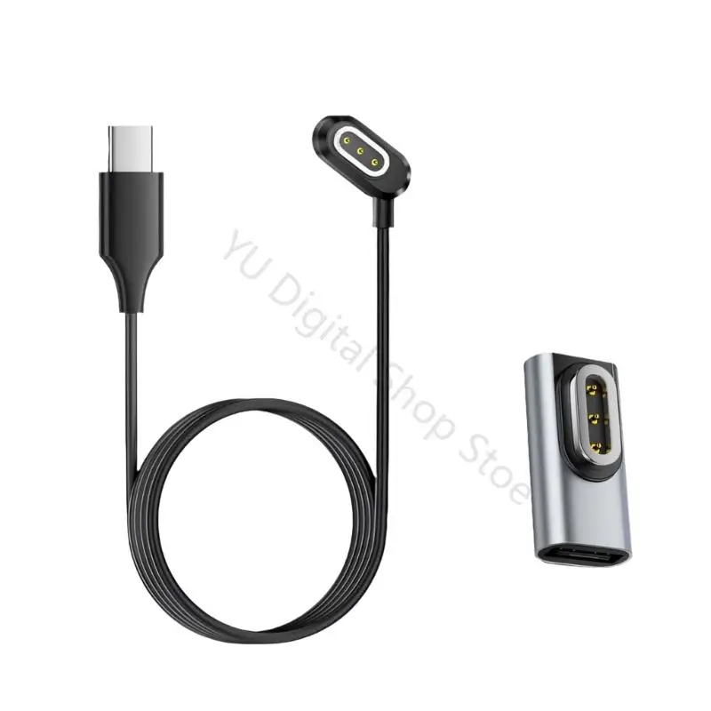 96BA Type C Charging Cable Set for Wearable Glasses, 3-Pin Adapter Cable with 120cm Reach for Desk and Bedside Use