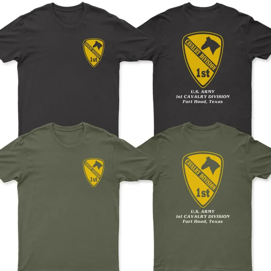 US Army 1st Cavalry Division Veteran T-Shirt. Summer Cotton O-Neck Short Sleeve Mens T Shirt New S-3XL