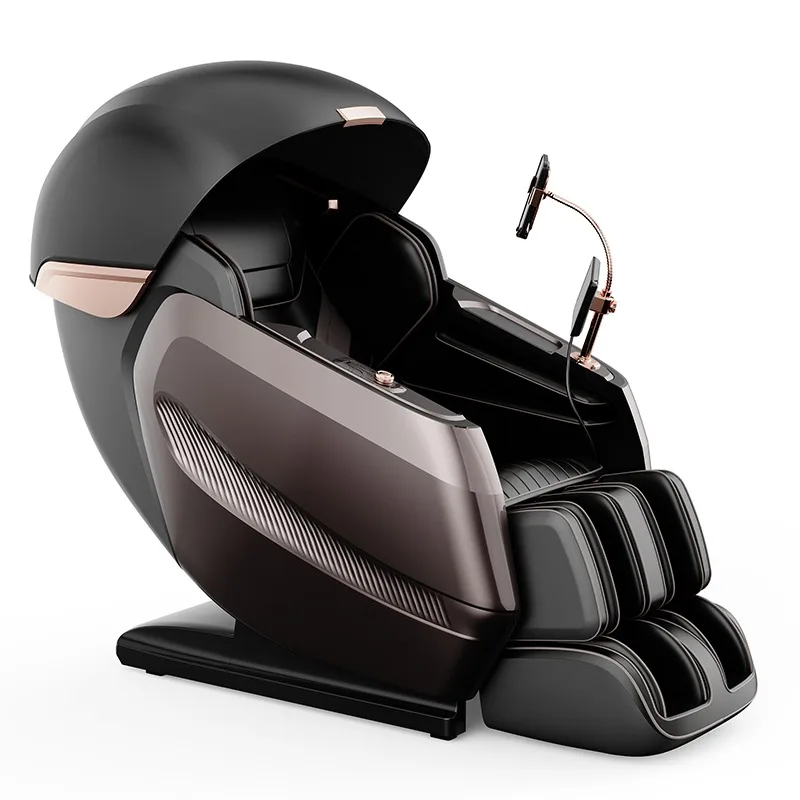 Professional Shiatsu Massage Chair L-Track Design Foot Rollers Heating Waist 4D Massages Zero Gravity Bluetooth System for Body