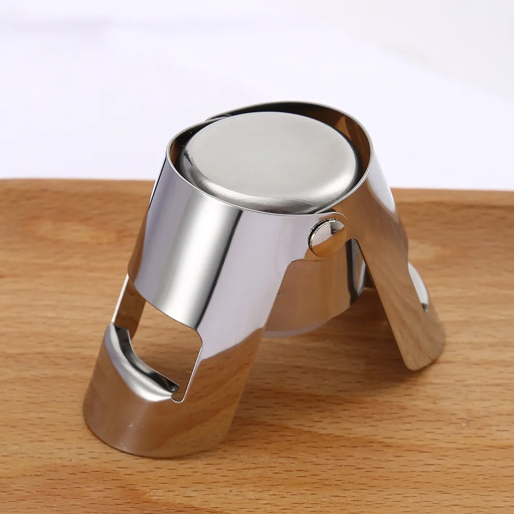 سدادة زجاجة الشمبانيا مكنسة من الفولاذ المقاوم للصدأ مختومة تألق الشمبانيا النبيذ زجاجة بيرة الفلين التوصيل أداة البار #3