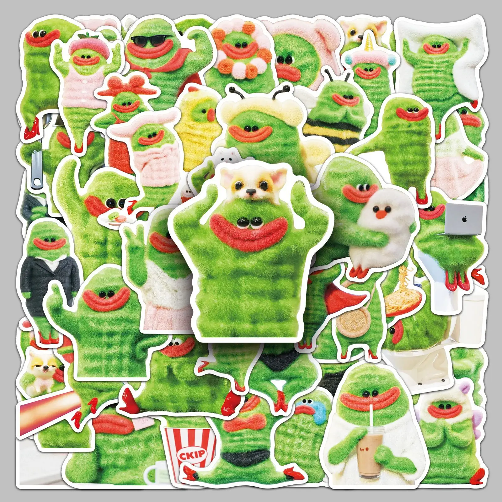 

50PCS Cartoon Bitter Melon Lady Funny Meme Doodle Sticker Decal Creative DIY Decorative Refrigerator Water Cup Stationery Case