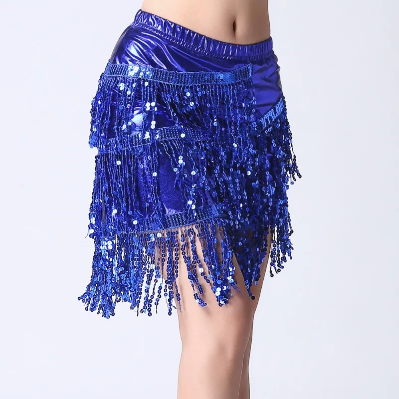 

Эластичный пояс, сексуальный дизайн с кисточками, модная летняя юбка для латинских танцев для взрослых и женщин, эластичный костюм с блестками для выступлений