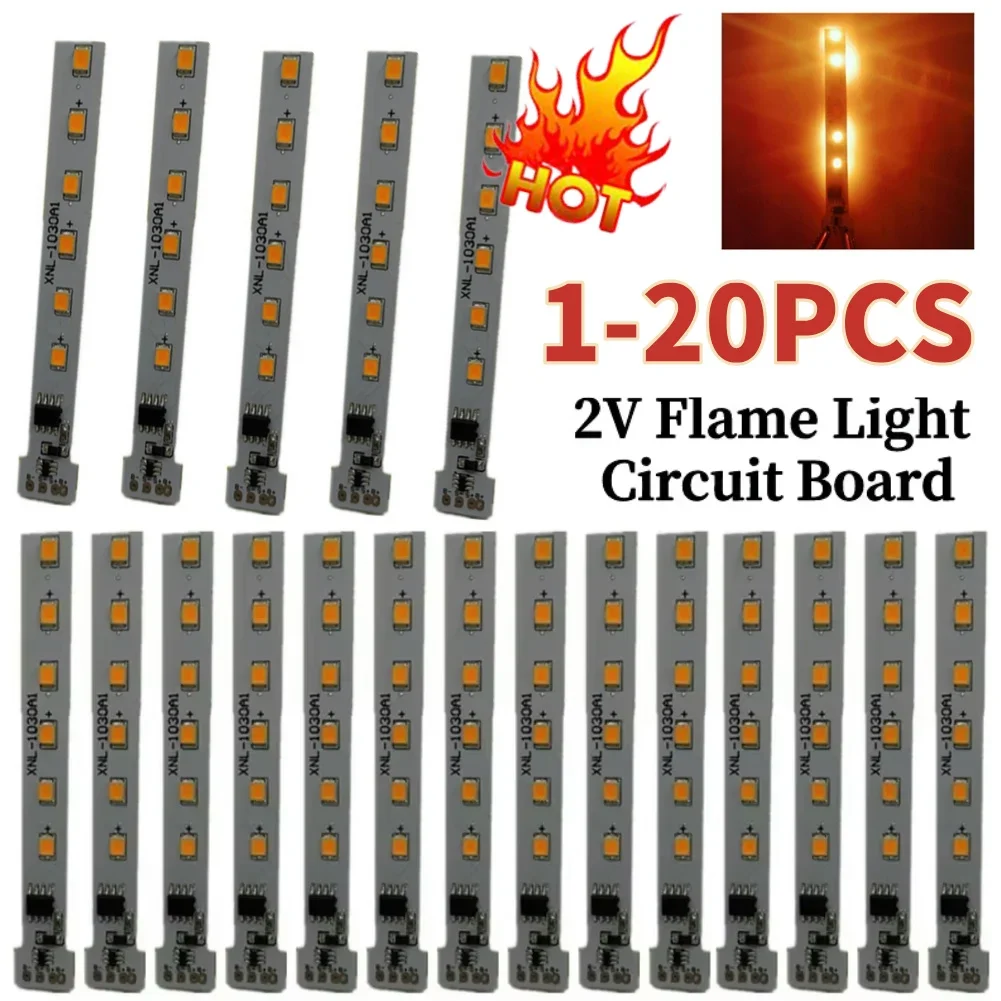 

1-20Pcs Circuit Board with Flame Light Style 1.2V Ni-MH Battery Powered Solar Candle Lamp Electrical Equipment