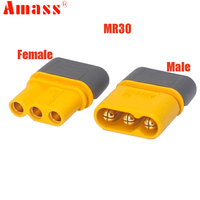 Genuine AMASS MR30 Male Female Connector Plug with Sheath for RC Lipo Battery RC Multicopter Airplane