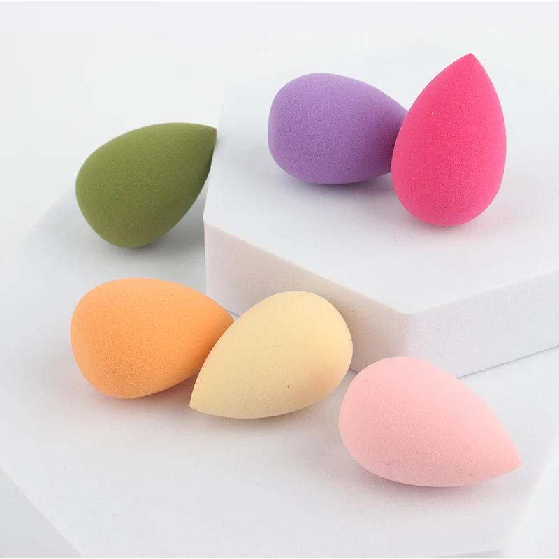 20 قطعة ماكياج الإسفنج خلاط صغير مزج الأساس مسحوق نفخة يشكلون البيض الجاف الرطب استخدام الوجه نفث وسادة هوائية الجمال أداة