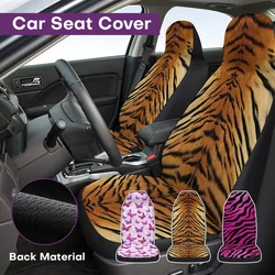 New Car Front Seat Covers Butterfly Printed Car Single Seat Cover Pink Leopard Print Car Cushion 시트커버 Women Auto Interior