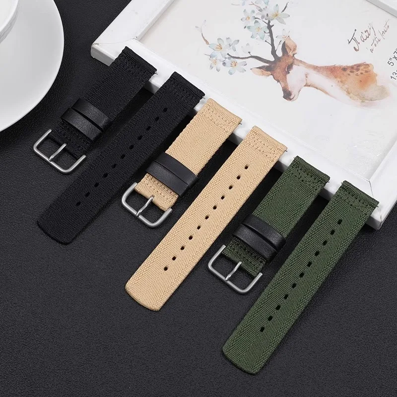 Nylon canvas WatchBand for Casio PROTREK Series PRG-600YB PRG-650 PRW-6600 GA2000 Silicone Strap Waterproof Wristwatch Band