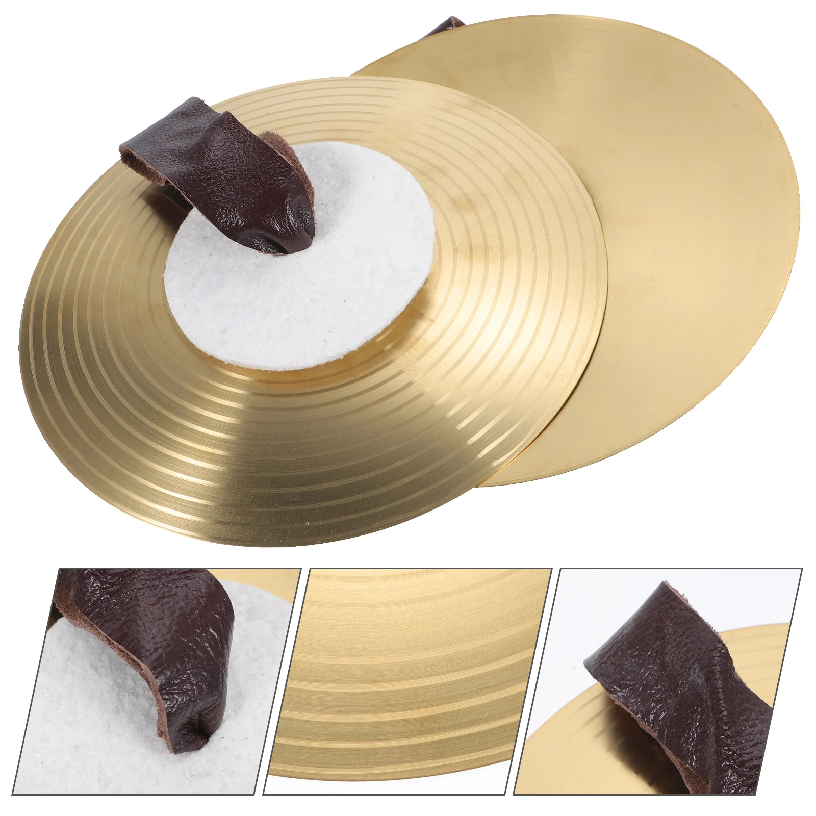 

8 Inch Cymbals Kids Handheld Percussion Instrument Golden Durable School Performance Children Toys Dance Musical