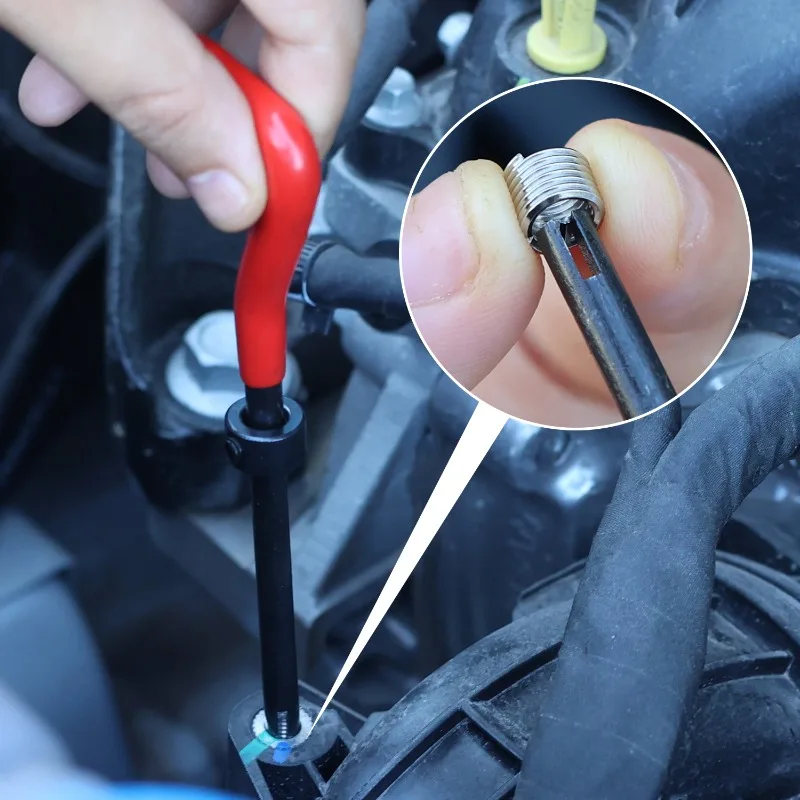 25PCS Kit di inserti per riparazione filettatura metrica Strumento di installazione per riparazione filettatura in acciaio inossidabile per riparazioni auto Set di utensili manuali compatibili