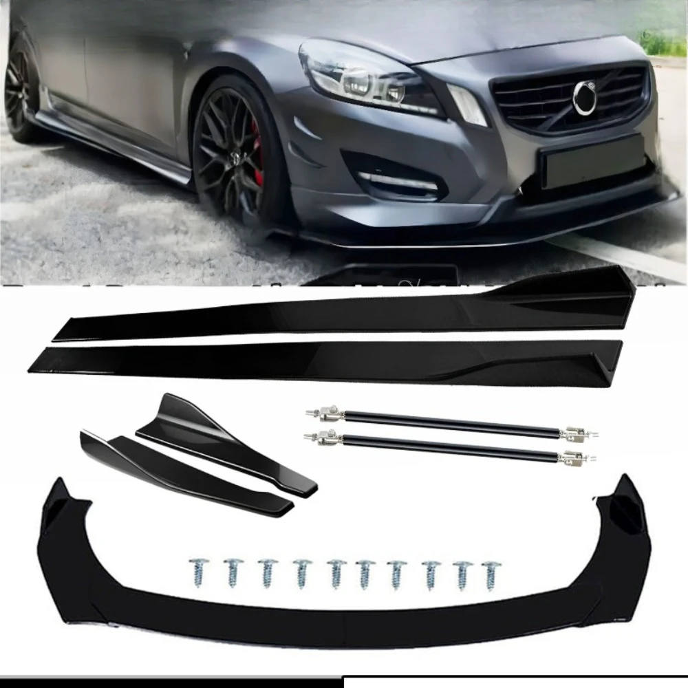 

For Volvo S40 S60 S80 S90 Front Splitter Bumper Lip Spoiler Gloss Black Bod Kits United States
