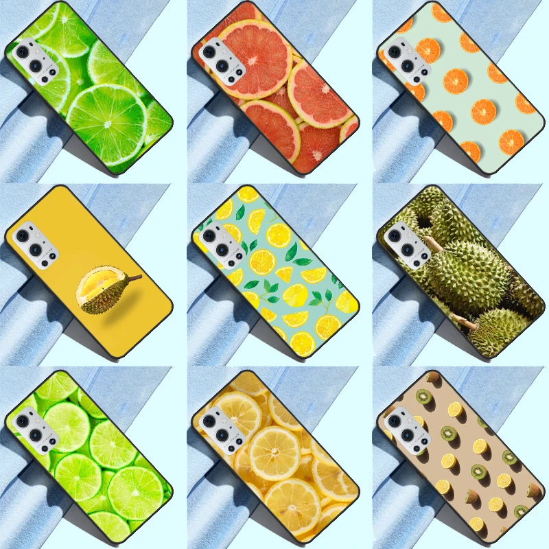 Fruit lemon orange durian Silicone Phone Case For Oneplus 10 9 Pro 10R 9 R 9RT Ace 8T Cover For One Plus Nord 2 T Soft case