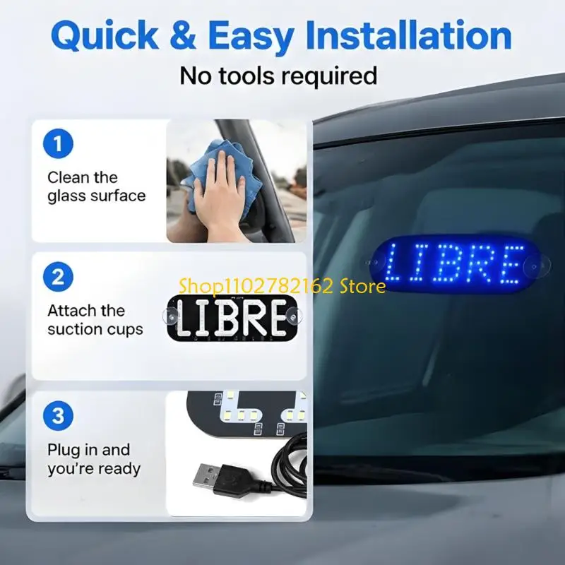 547B Windshield Cab LED Display Sign with Availability Message