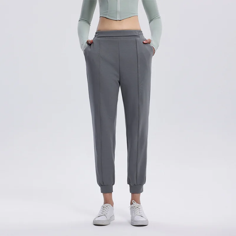 2024 New Women's Yoga Pants Air Layer Casual Pants Loose Sports Running Fitness Nine Minute Pants