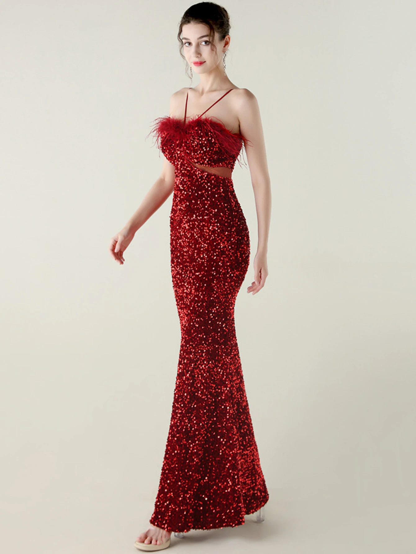 Sexy backless black maxi sequin summer dress women elegant prom party long dresses woman luxury cocktail evening dresses vestido