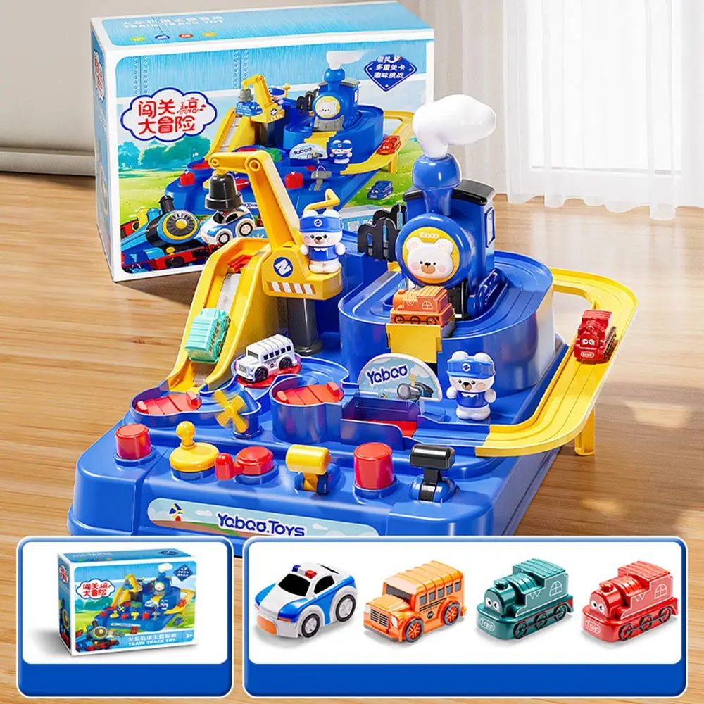 Gioco di parcheggio per auto da corsa in plastica Gioco di parcheggio per razzi spaziali Gioco di avventure Tema di animali Modello di gioco creativo Giocattoli educativi