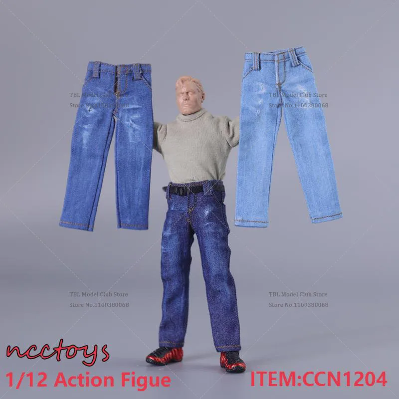 In Stock CCN1204 Multicolour 1/12 Scale Male Soldier Clothes Fashion Jeans for 6inch NW GW Nottman GT Action Figure Body Model T