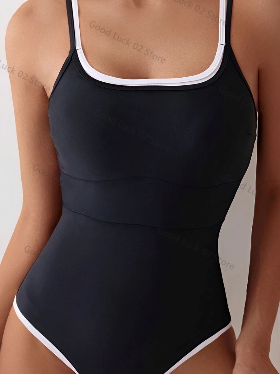 2025 เซ็กซี่ Strappy ชุดว่ายน้ํา One Piece ชุดว่ายน้ําสีดําหญิง Bathers ชุดว่ายน้ําว่ายน้ําชุดว่ายน้ํา Beachwear