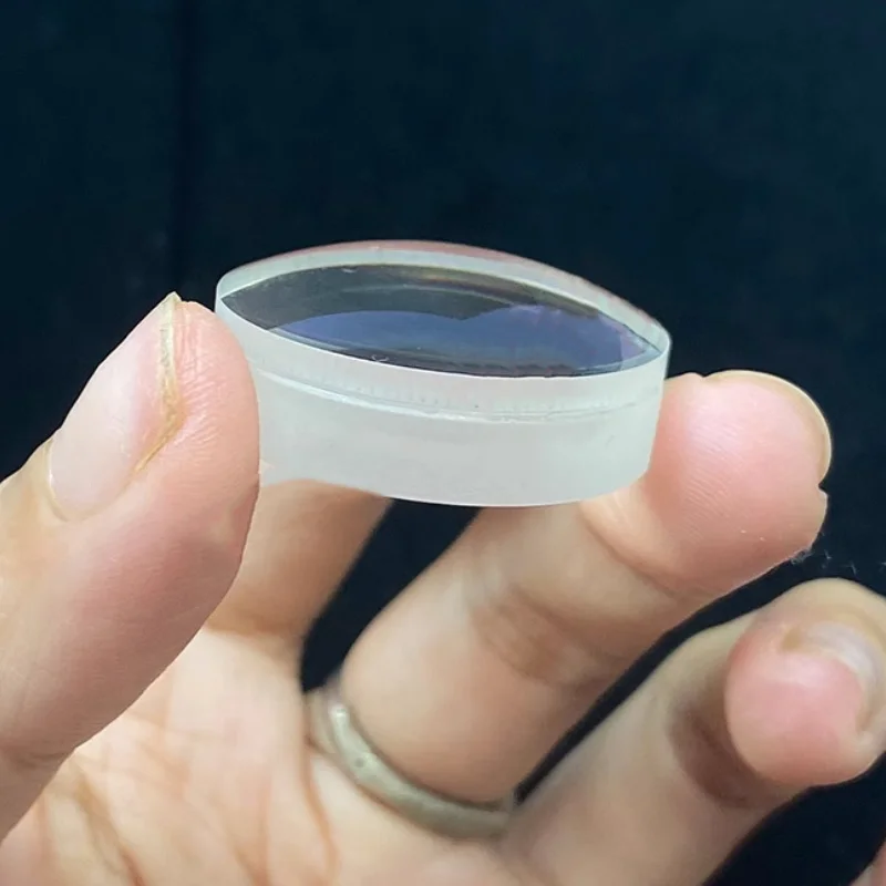 Soczewka optyczna wypukła 15mm, ogniskowa 32mm, soczewka dwuścigłowa achromatyczna 62.5mm, soczewka szklana, soczewka do eksperymentów z optyki fizycznej, 2 sztuki