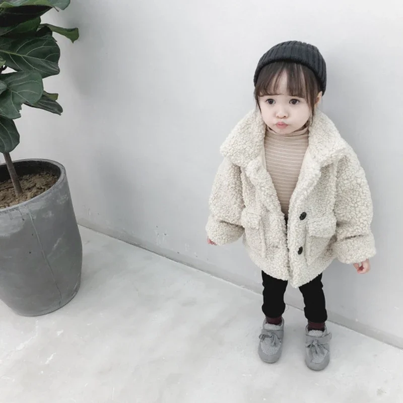 Girl Jacket Thick Warm Kids Clothes Winter Children Jackets for Baby Boy Outerwear Coat Toddlers 80~130 fleece