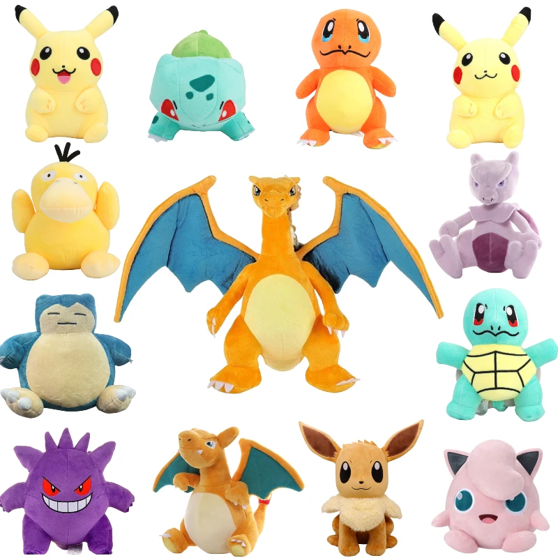 20cm Pokemon wypchane pluszowe zabawki Kawaii Pikachu Raichu Jenny żółw lalki Anime prezent urodzinowy dla dzieci