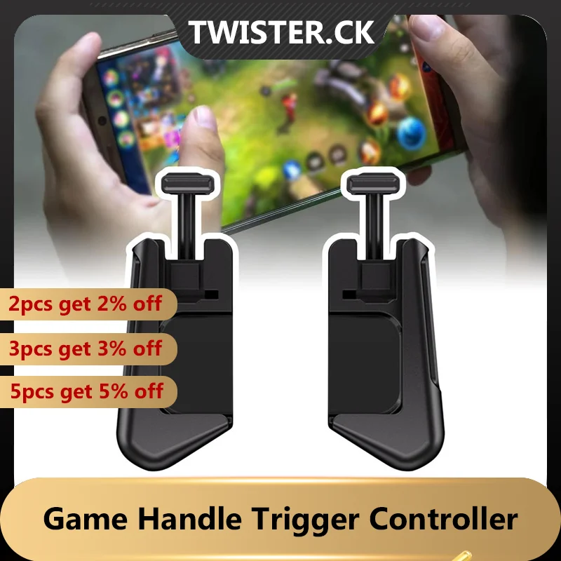 Kontroler Pelatuk Pegangan Tambahan Game Seluler Gamepad Ergonomis Kompatibel untuk Ios Android Tempat Ponsel Portabel Universal