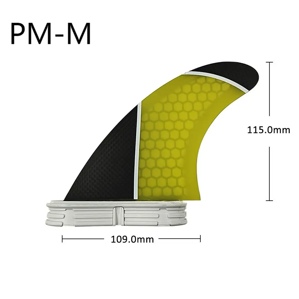 UPSURF FCS II FIN Tri Fin Set PM-M Surfboard Fins Double Tabs II Thruster 3 Fins Set Honeycomb Carbon Fiber Surf Board Fins