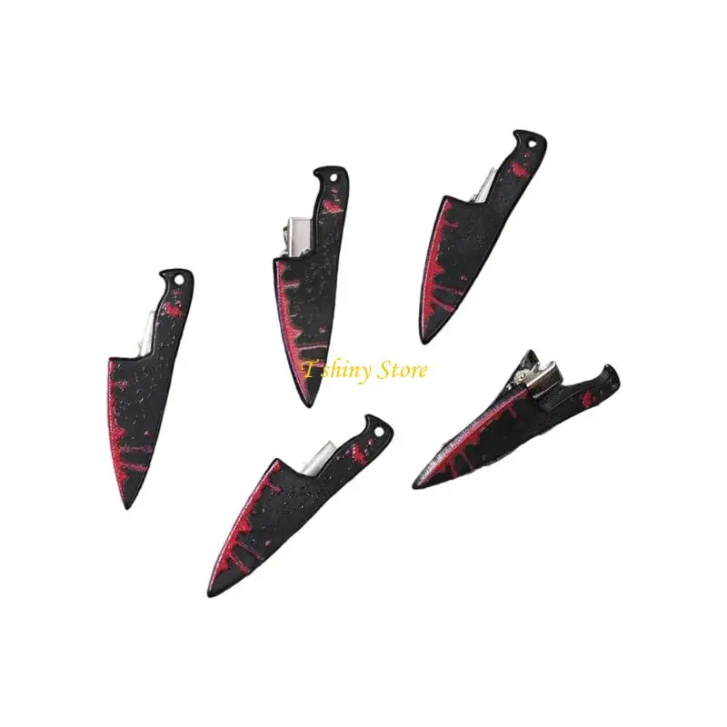 

N58F 5PCS Halloween Party Hair Accessories Scary Axes Design Resin Hairpins For Women Men Themed Event