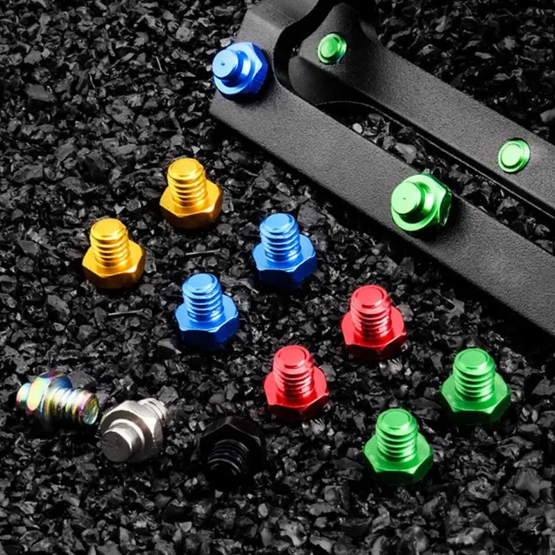 

50Pcs Hexagonal Bike Pedal Studs Nonslip Threaded Spikes Light Weight Bike Pedal Fixed Studs For Cycling Enthusiasts 24BD