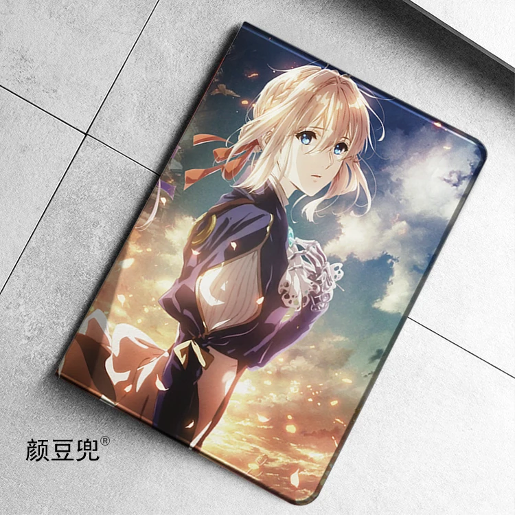 

Violet Evergarden Anime For Samsung Galaxy Tab A7 Lite 8.7 2021 Case S9 Plus Tri-fold stand Cover Galaxy Tab S6 Lite Tab S8 Plus