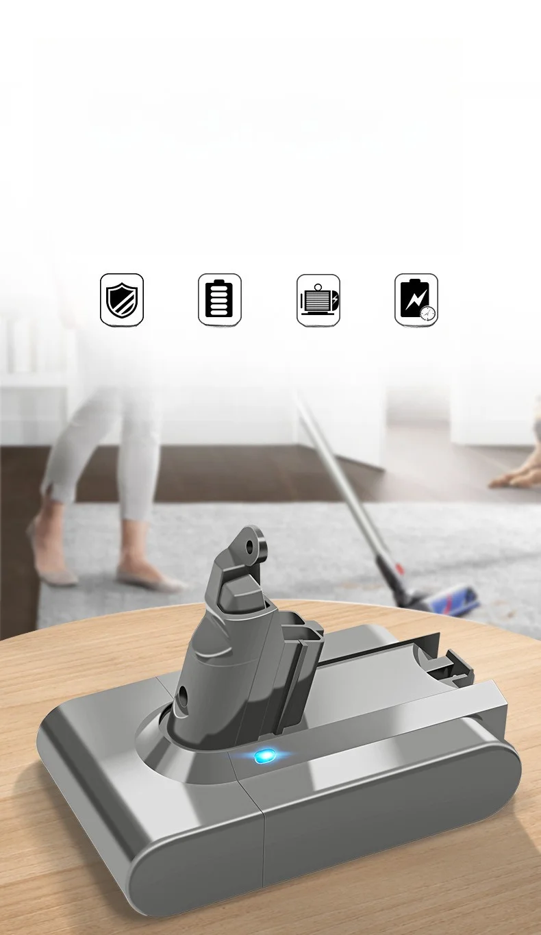 6500 мАч, 21,6 В, мощный сменный аккумулятор для Dyson V6/V6 Animal/DC62, совместимый с беспроводным пылесосом и длительным сроком службы