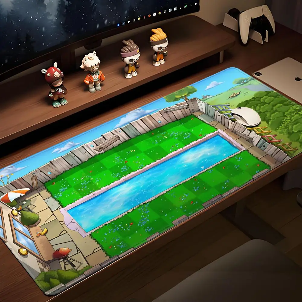 PLANTS VS ZOMBIE PVZ MAPS Mouse Pad XXL Tapete de mesa para teclado HYBXAXC tapis de souris PC teclado mecânico Deskpad Acessórios para laptop
