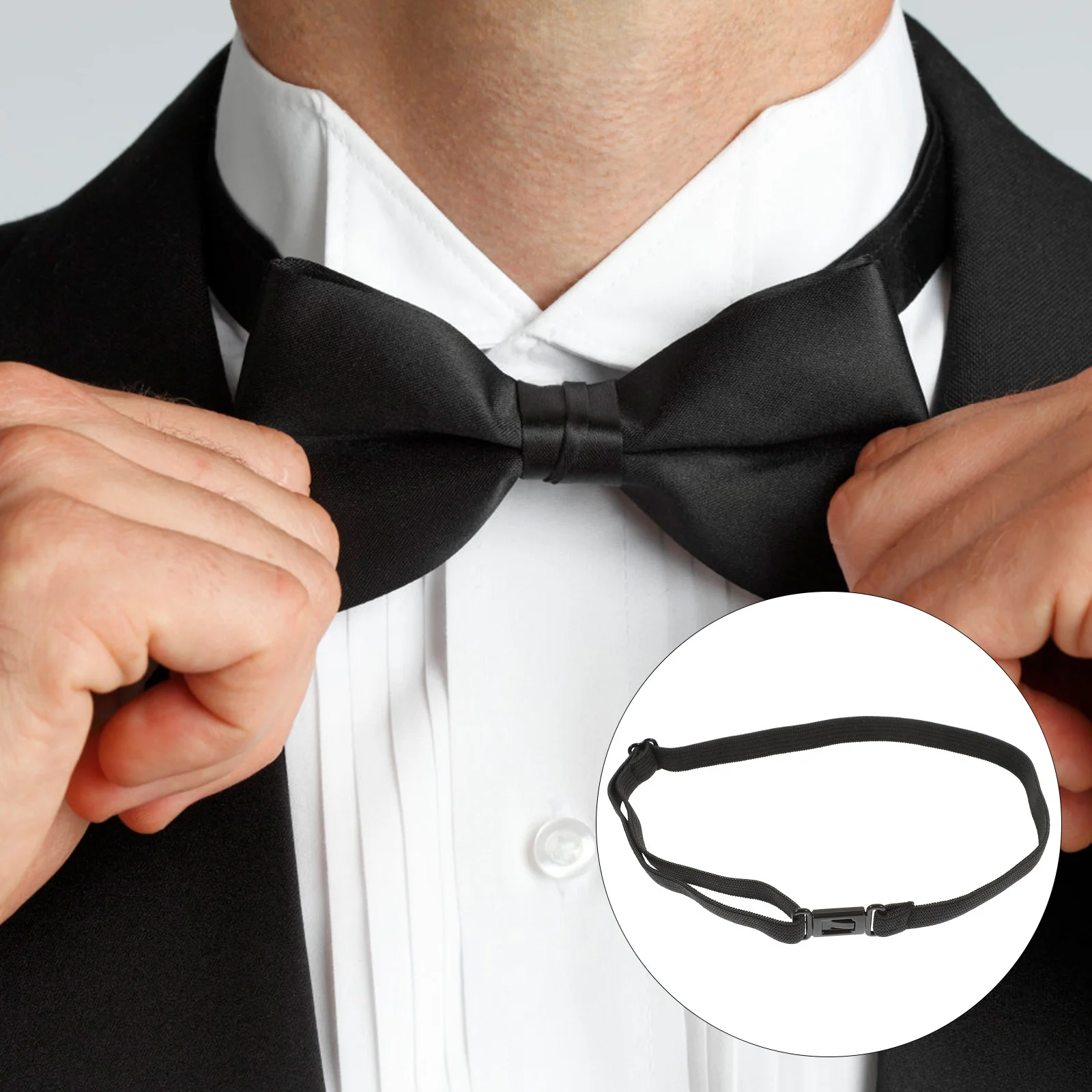 

10Pcs Bow Tie Elastic Strap Premium Polyester Material Comfortable Adjustable Band for Formal Events Graduation