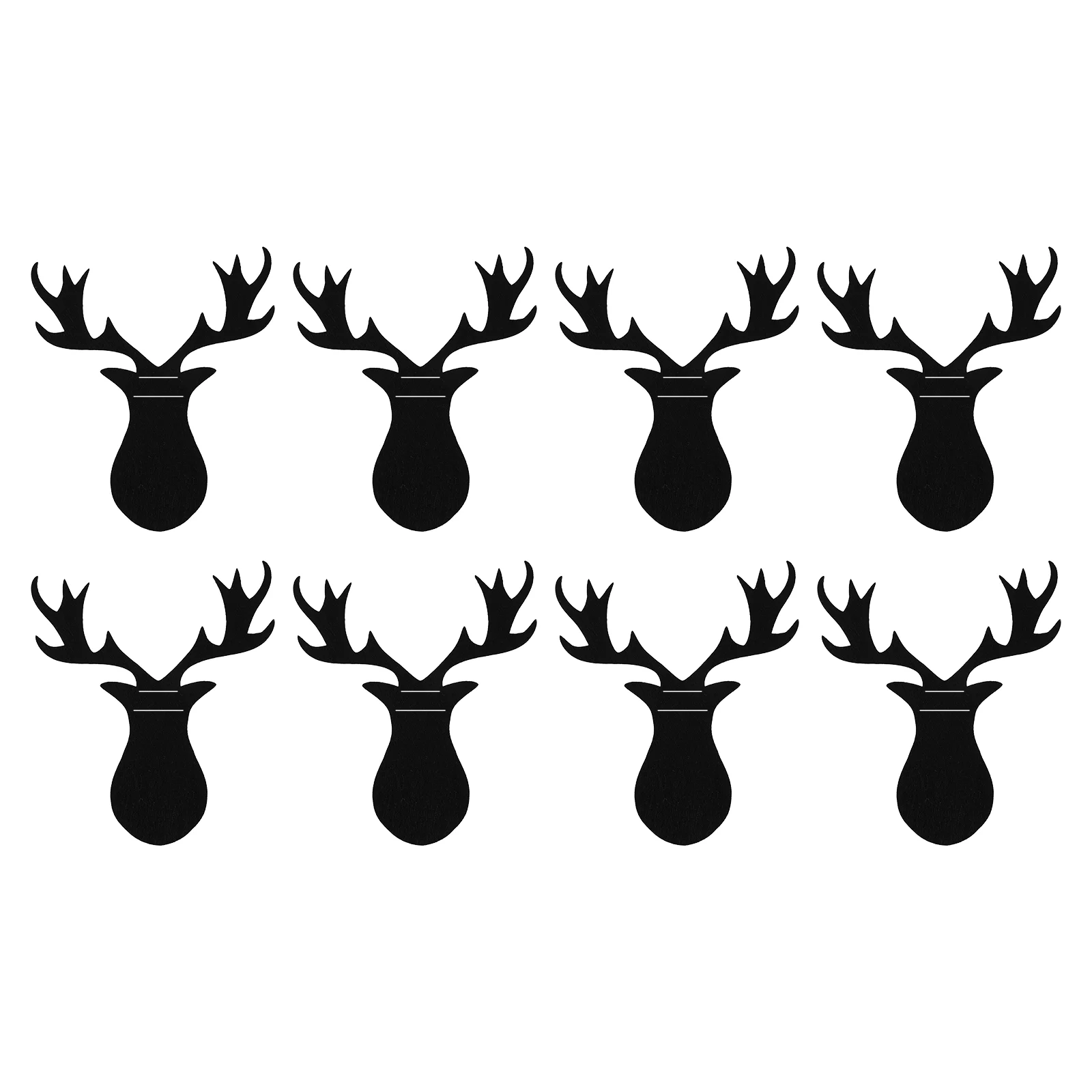 8 PCS Christmas Cutlery Bag Fork Cover Tableware Dinning Decor Set Elk Head Holder Black Xmas