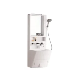RV Shower Cabinet Combination Bathroom Vanity Cabinet With Faucet And Shower Head For Campervan Bathroom For Marine Use
