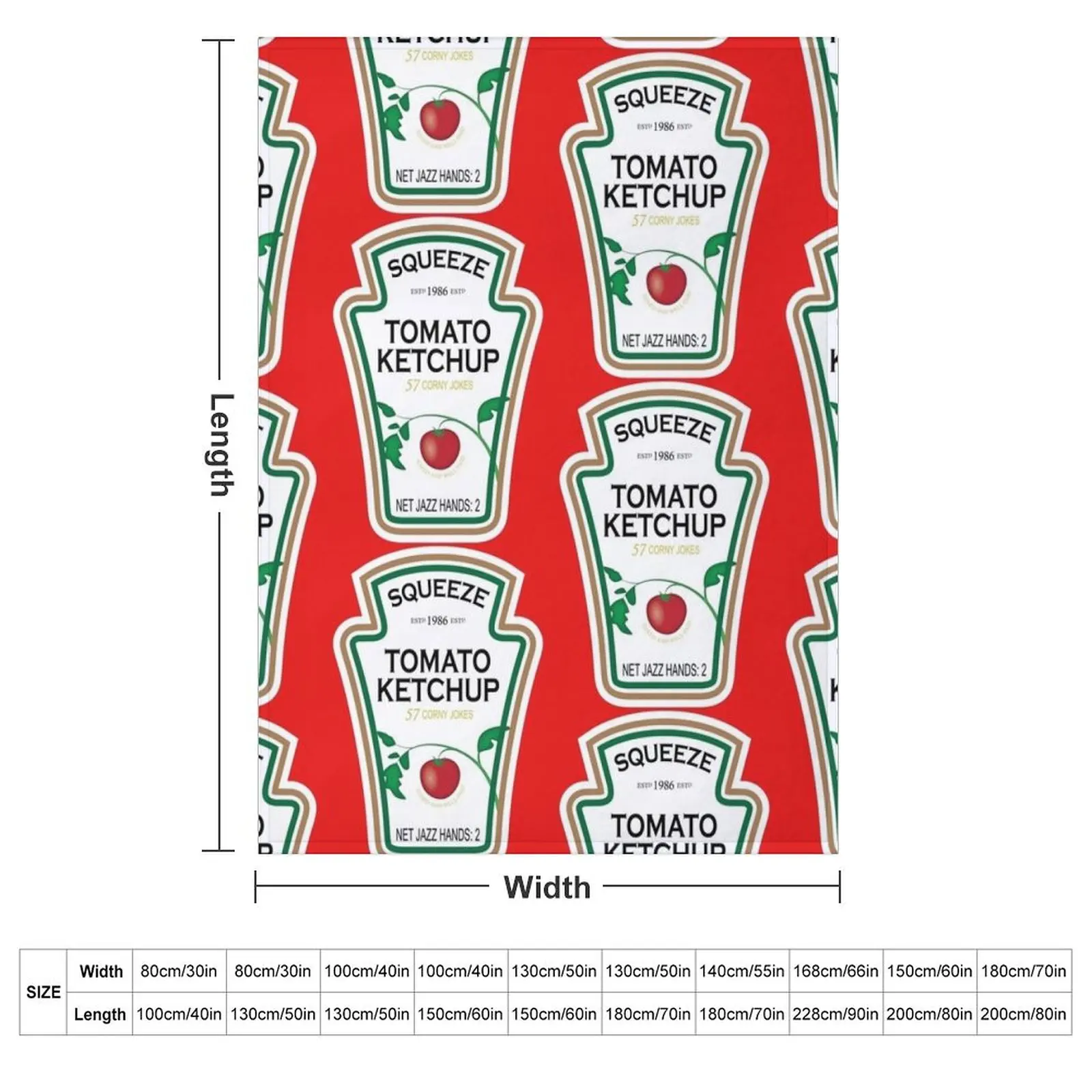 Funny Ketchup Label Throw Blanket Flannel Decoratives Decorative Sofas Cute Plaid Blankets